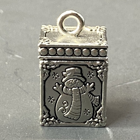 Other - The Three‎ Snowman Box Pendant Charms Pewter